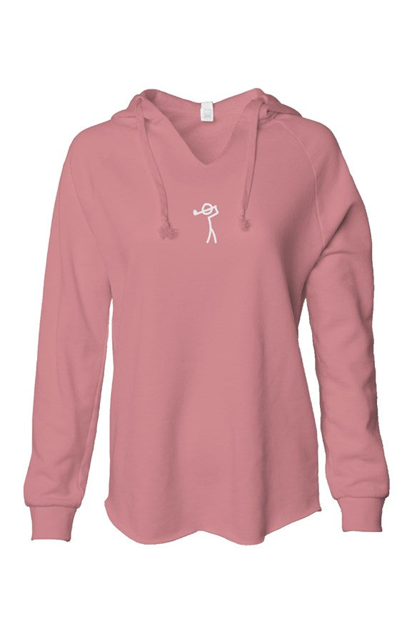 Womens Lightweight  Wash Hooded Sweatshirt