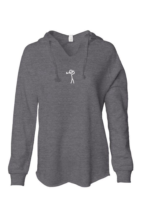 Womens Lightweight  Wash Hooded Sweatshirt